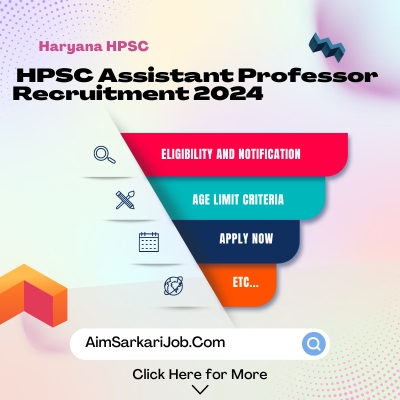 Haryana hpsc assistant professor recruitment 2024