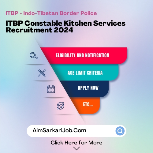 Itbp constable kitchen services recruitment 2024